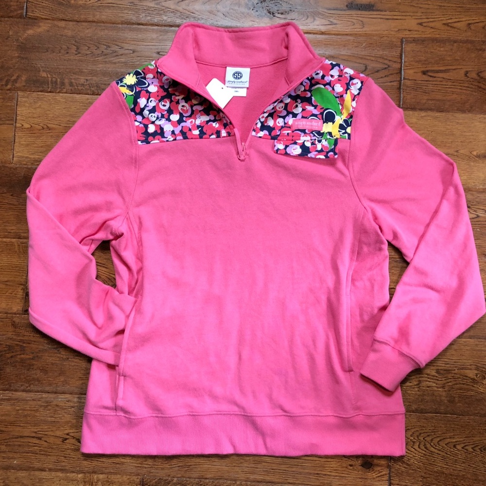 Simply Southern Pink Daisy Pullover